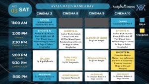 Cinemalaya updated schedule