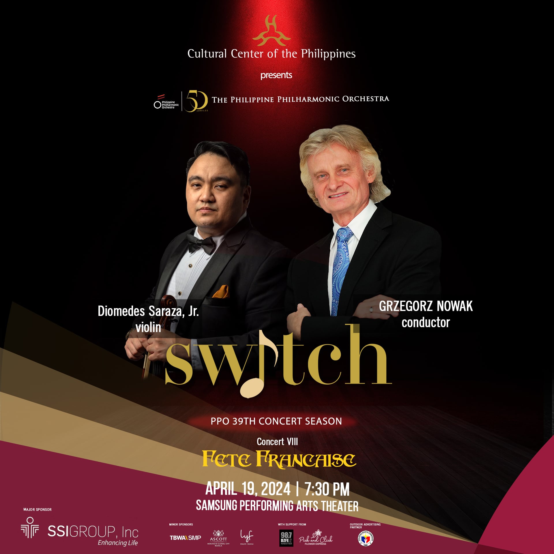 PHILIPPINE PHILHARMONIC ORCHESTRA 39th Season – Concert VIII: “Fete Francaise”