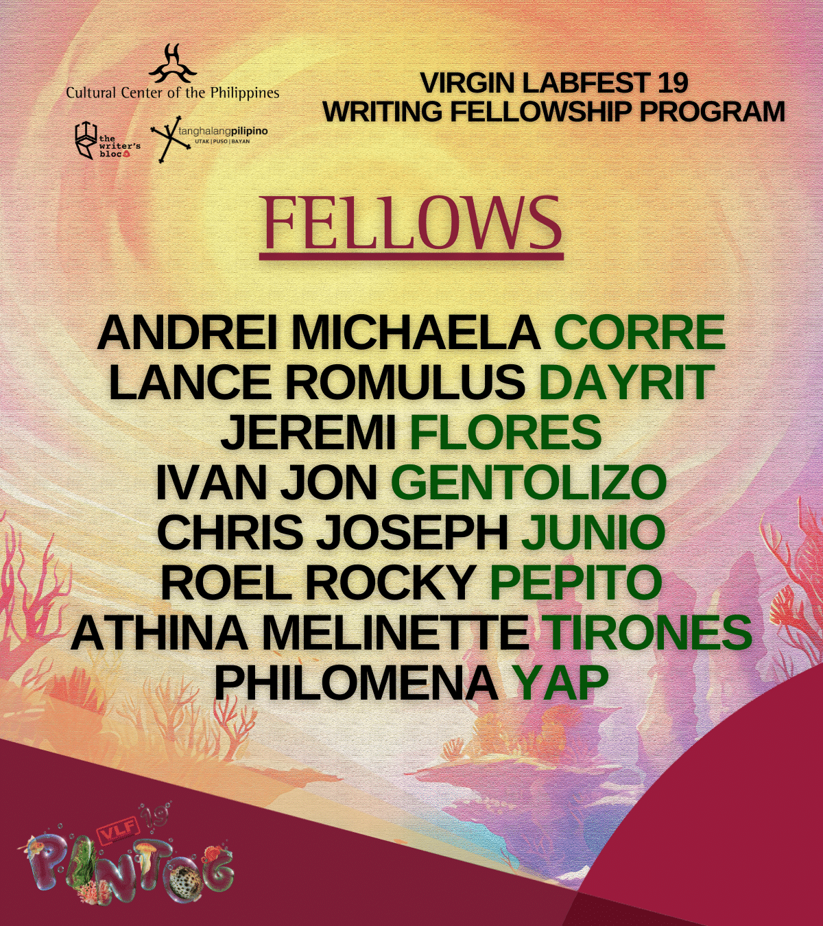 Announcement of Chosen VLF 19 Fellows