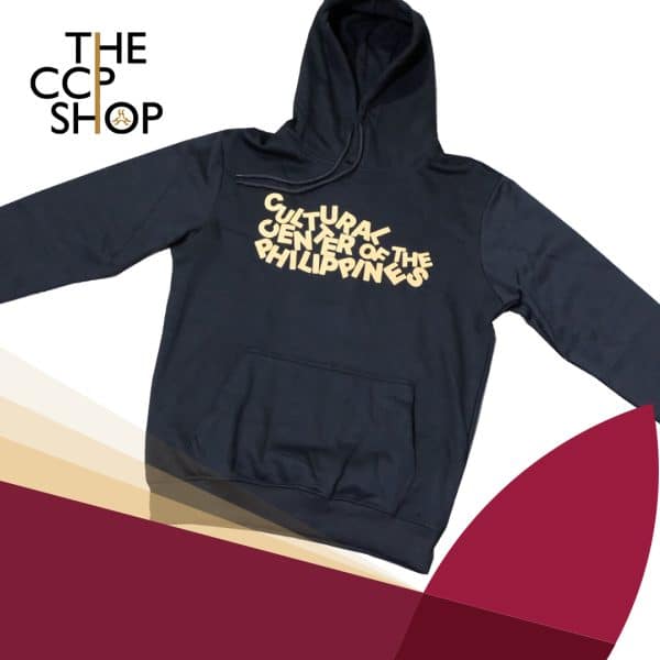 CCP Institutional Hoodies with Playful Font of Cultural Center of the Philippines Black