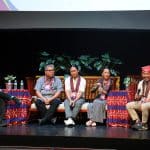 From left: Elvert Bañares (facilitator), NCCA commissioner Carlo Ebeo, filmmaker Zig Dulay, Tboli cultural master Maria Todi, Davao City visual artist Kublai Millan (Photo by Kiko Cabuena)