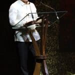 Anton T. Huang speaks about his late mother Zenaida R. Tantoco. (Photo by Kiko Cabuena CCP)