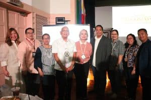 From left: Libertine Dela Cruz (CCP Cultural Content Department Officer-in-Charge), CCP VP-Artistic Director Dennis Marasigan, PNU Vice President for Academics Dr. Marilyn Balagtas, CCP Chairman Jaime Laya, CCP Vice Chair Margie Moran-Floirendo, Nelson Caliguia Jr. (director of Lola Basyang animated film), Benjie Marasigan Jr., Dr. Christine Bellen-Ang (Children’s book writer and playwright), and PNU Vice President for Finance and Management Dr. Lordinio Vergara. (Photo by Orly Daquipil)