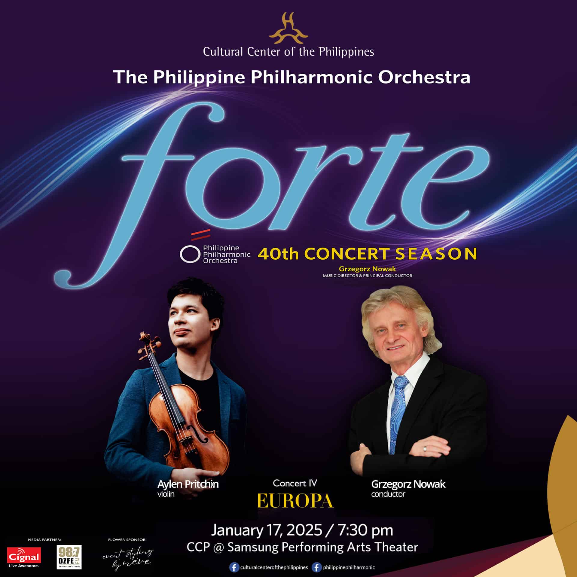 PHILIPPINE PHILHARMONIC ORCHESTRA FORTE: PPO 40th Concert Season – Concert IV “Europa”